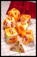 Dice : Dice - Dice Sets - Chessex - Festive Sunburst with Red - Dark ages
